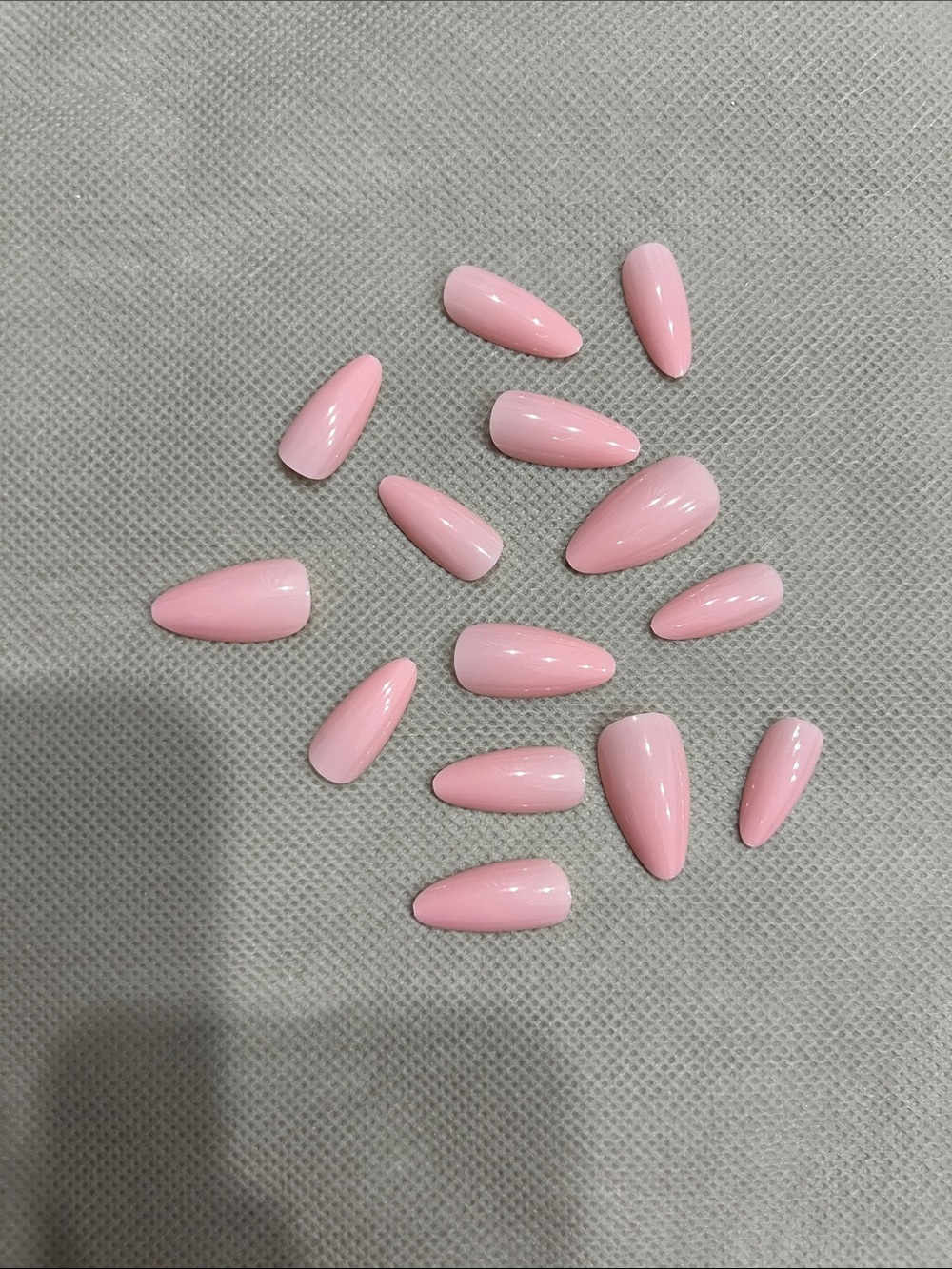 Press On Stiletto Nails in Pastel Pink